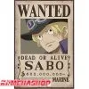 Affiche Wanted Sabo -Kameha Boutique affiche wanted sabo