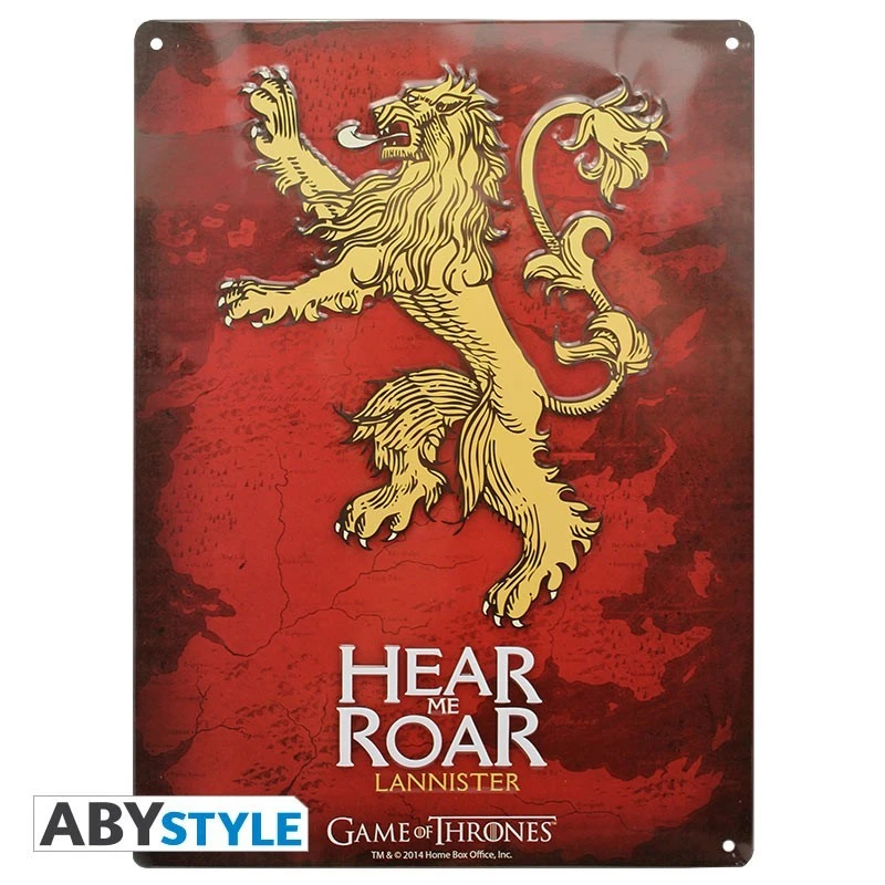Plaque Métal Lannister 3 Plaque Métal Lannister